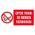 Veiligheidspictogram - Open vuur en roken verboden - combibord