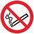 Veiligheidspictogram - Verboden te roken - rond