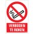 Veiligheidspictogram - Verboden te roken - bord