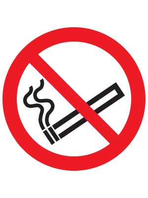 Veiligheidspictogram - Verboden te roken - rond