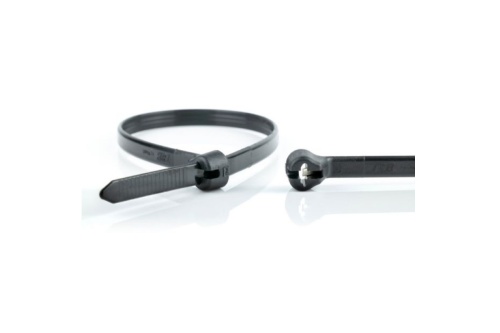 Ty-Rap - RVS sluiting - Zwart (UV bestendig) - 340x7mm - 50 stuks